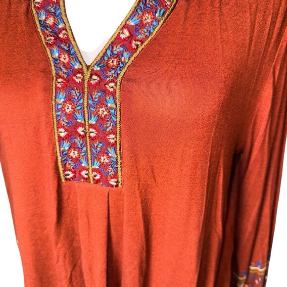 Soft Surroundings Parita Tunic Top long-sleeved boho-style blouse Size Medium - Picture 4 of 8
